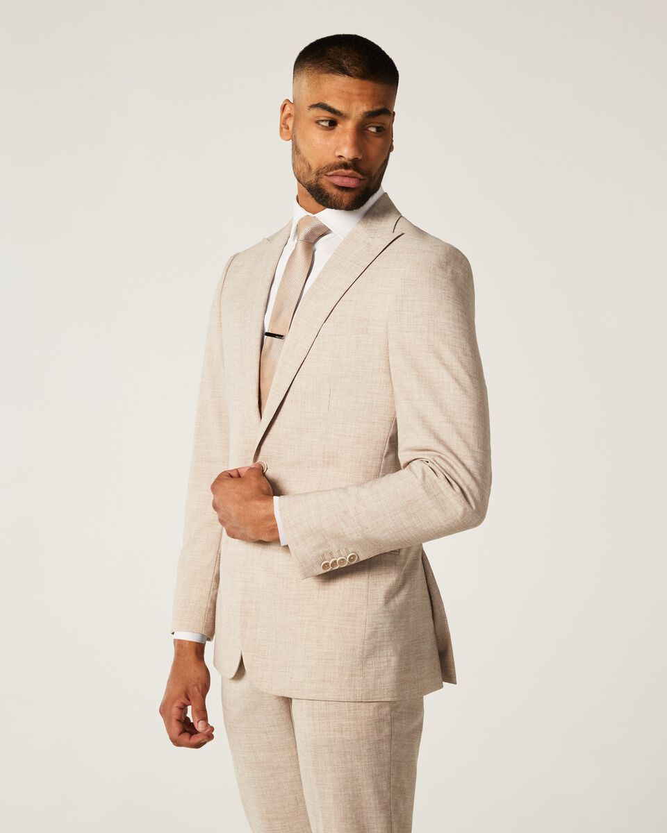 Mens Fawn Tailored Suit Jacket